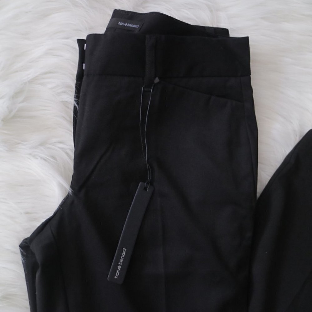 NEW Harve Bernard Women Black Dress Working Wide Leg Pants Size 2 - Picture 2 of 5